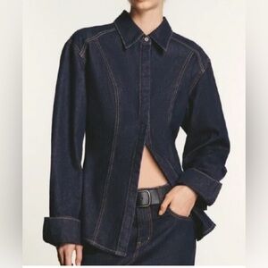 Urban Revivo Denim Shirt Drop Shoulder Size M